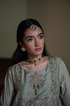 Maala Kurta in Pista Green with Pista Green Garara