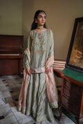Maala Kurta in Pista Green with Pista Green Garara