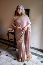 Ashok Saree in Mauve Silk