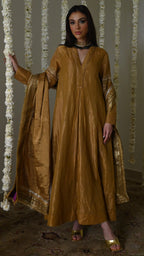 Amal Dupatta in Gold Tissue