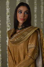 Amal Dupatta in Gold Tissue