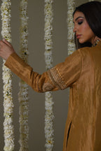 Sushma Anarkali in Antique Gold Tissue