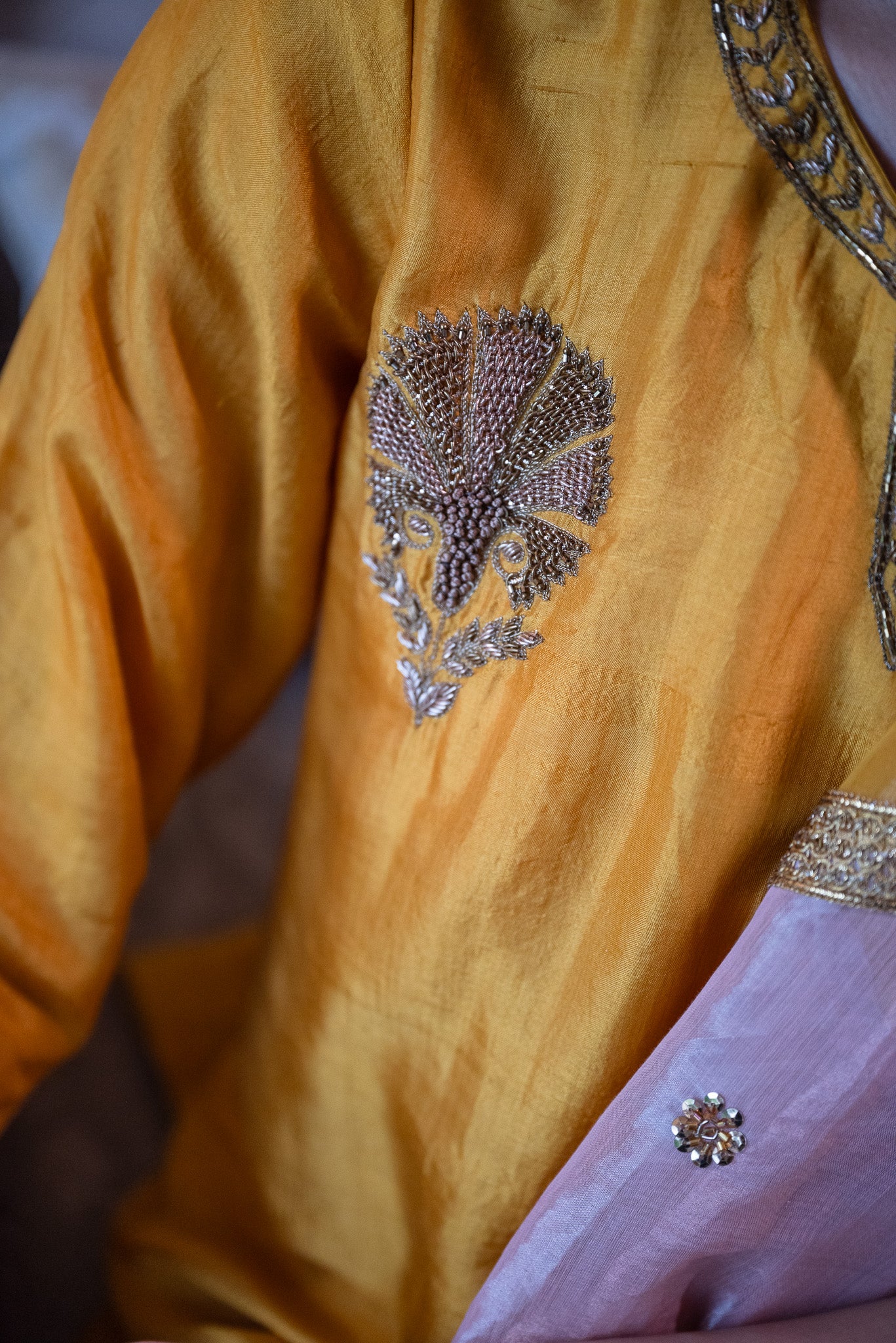 Anisha Kurta in Yellow with Pista Green Sharara