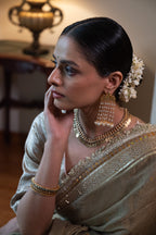 Jhilmil Tilla Saree in Sage Green