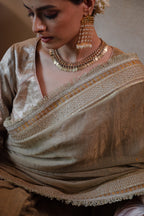 Jhilmil Tilla Saree in Sage Green