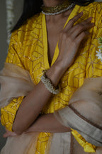 Dupatta in Deep ivory organza