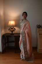 Chashme Shahi Tissue Saree in Ash Pink