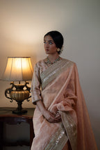 Chashme Shahi Tissue Saree in Ash Pink