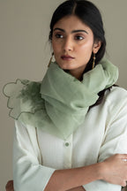 Mandarin Shirt Kurta In Ivory Linen With Pants