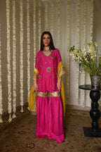 Amal Dupatta in Yellow Tissue