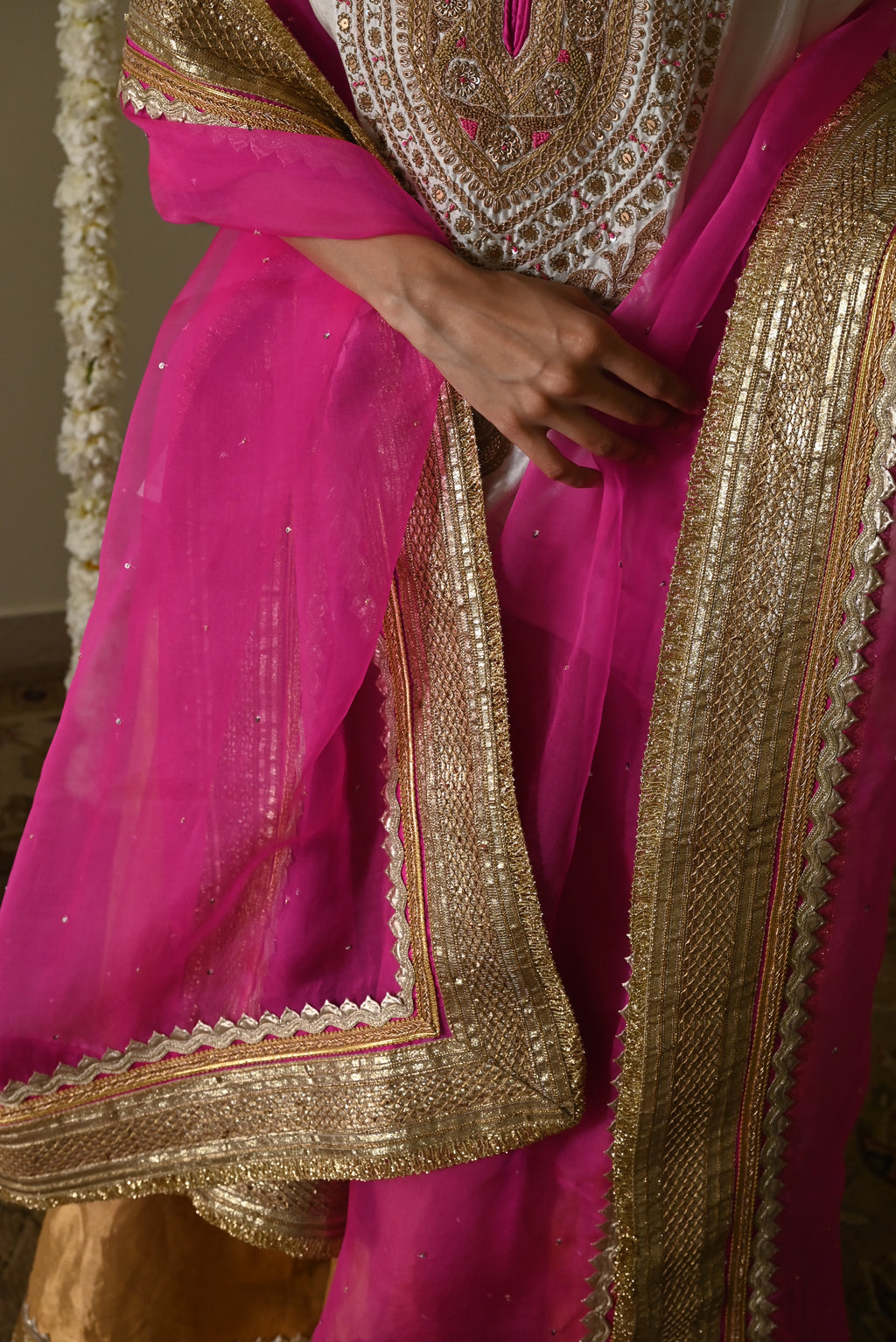 Amal Dupatta in Hot Pink