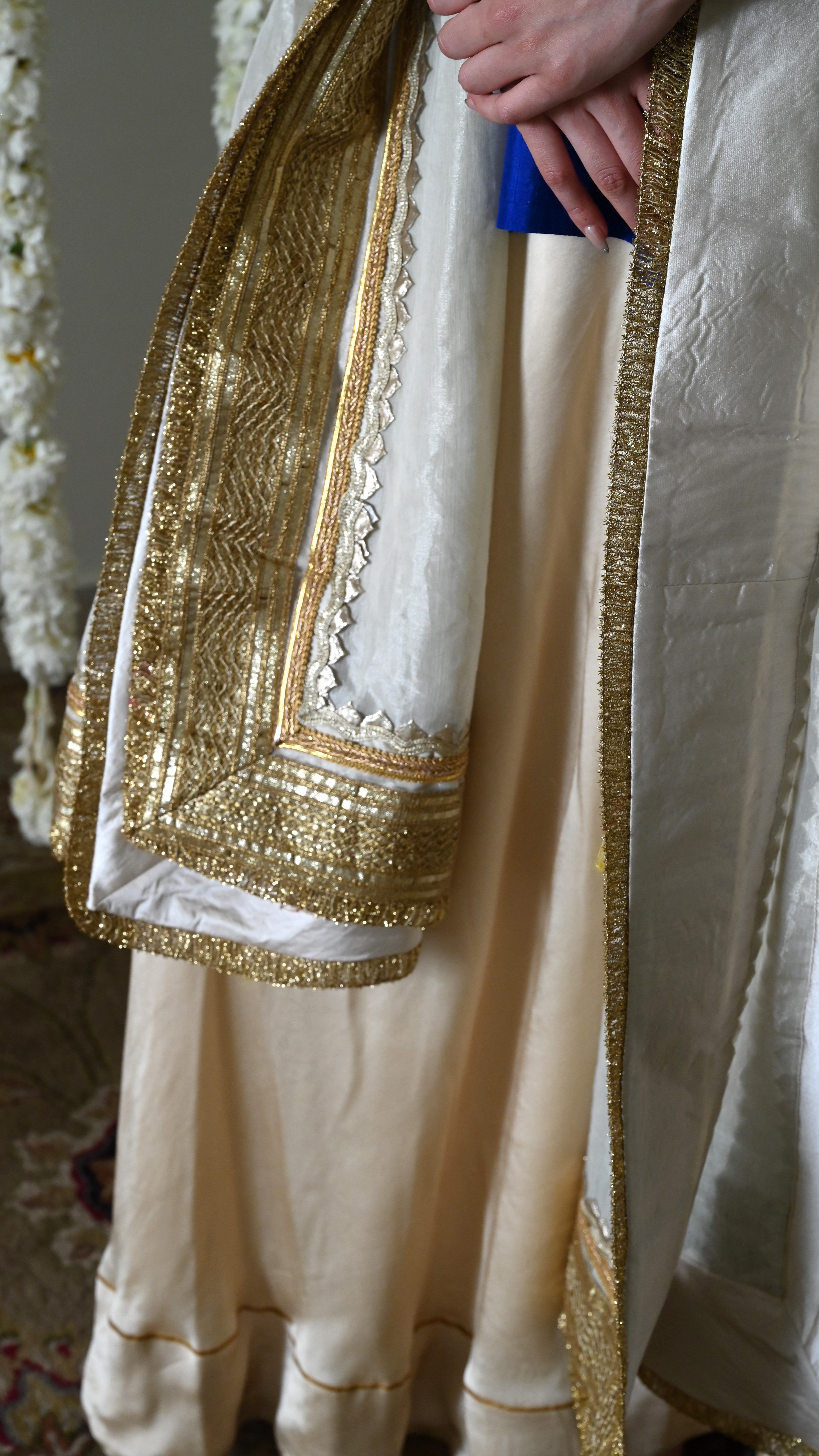 Amal Dupatta in Ivory Tissue