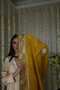 Amal Dupatta in Yellow Tissue