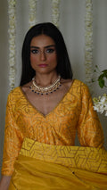 Jodhpur gota blouse in yellow