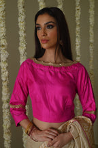 Jodhpur Gota Saree in Ivory