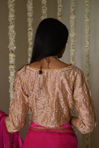 Jodhpur gota Blouse in Deep ivory