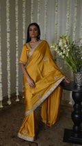 Laddoo saree in Ochre