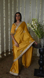 Laddoo saree in Ochre