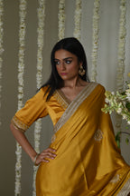 Laddoo saree in Ochre