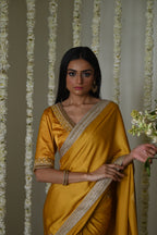 Laddoo saree in Ochre