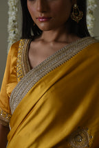 Laddoo saree in Ochre
