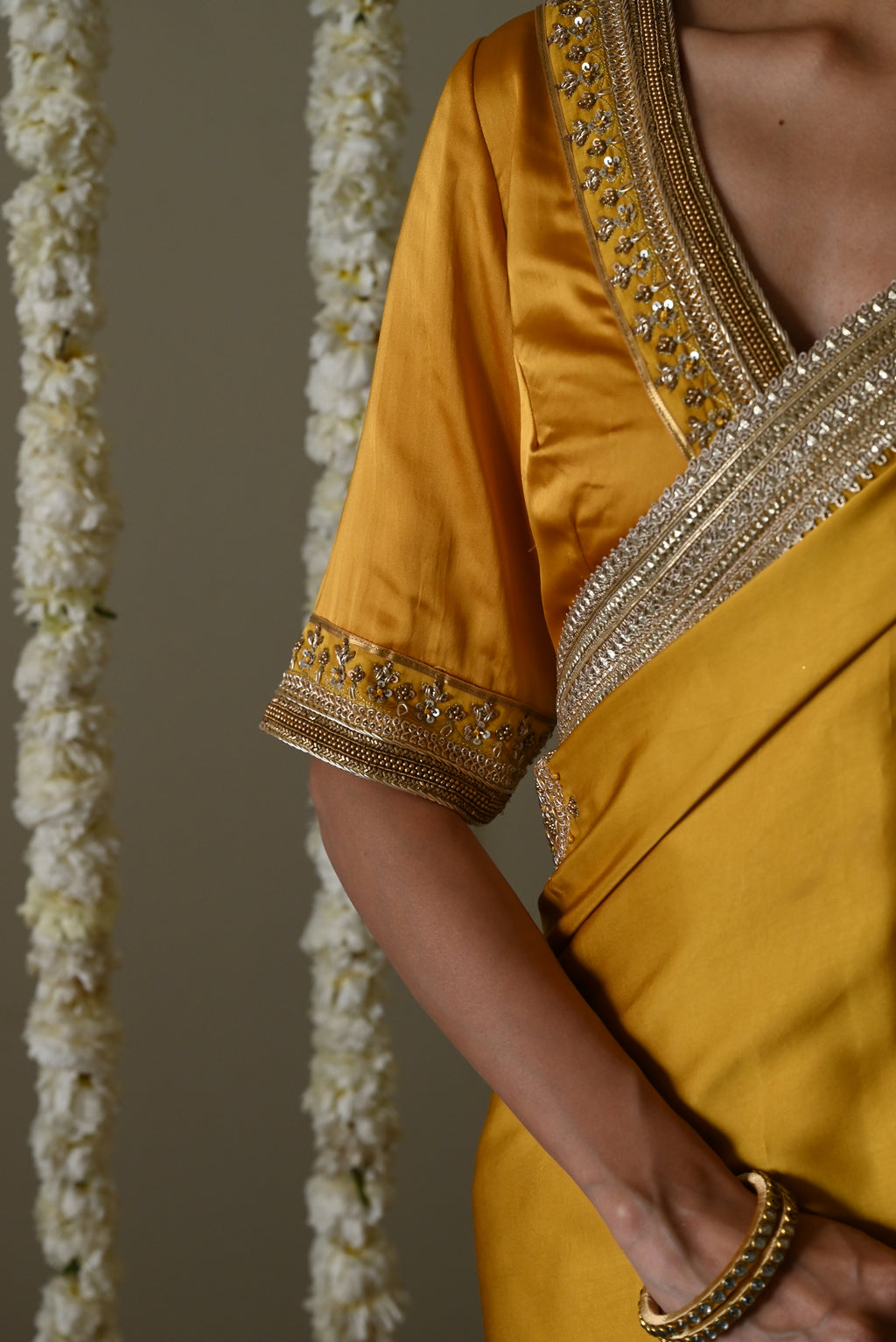 Ladoo blouse in ochre