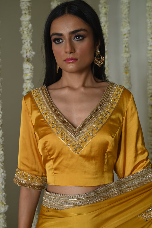 Ladoo blouse in ochre
