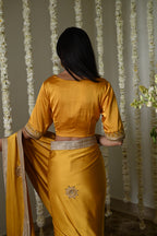 Laddoo saree in Ochre