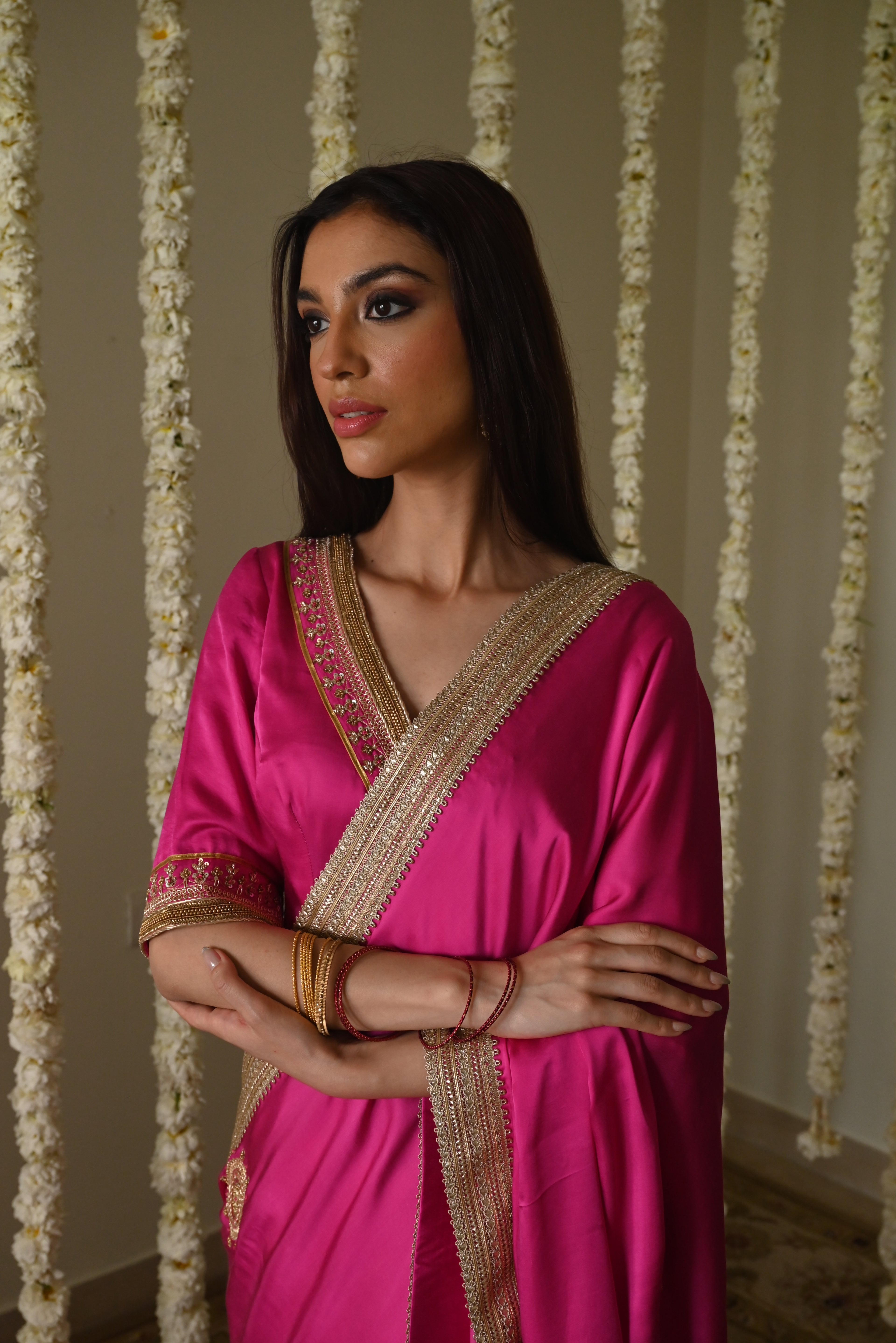 Ladoo blouse in hot pink