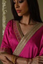 Ladoo blouse in hot pink