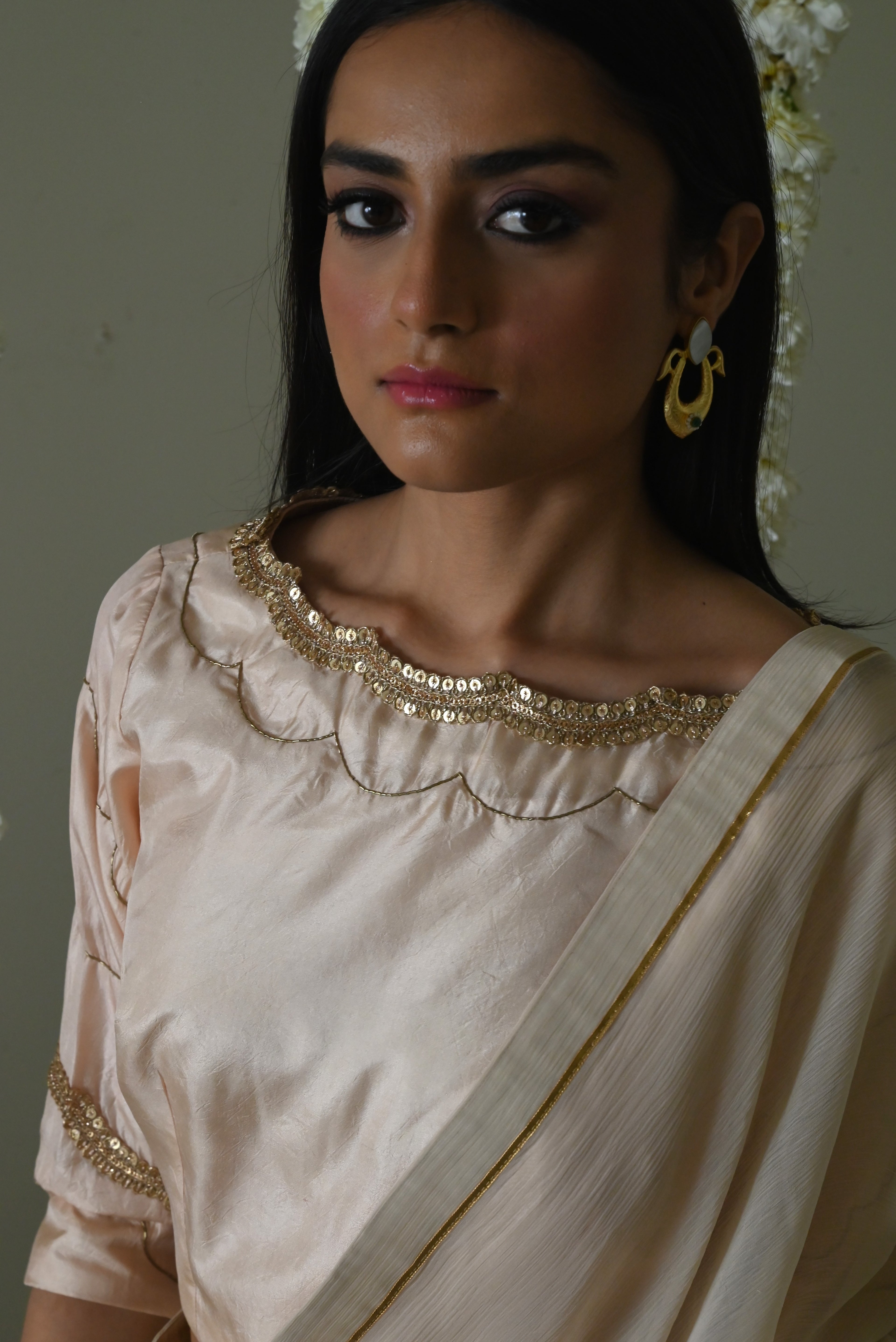 Suchitra blouse in deep ivory