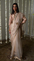Jahan Ara Saree in Deep Ivory