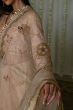 Jahan Ara Saree in Deep Ivory