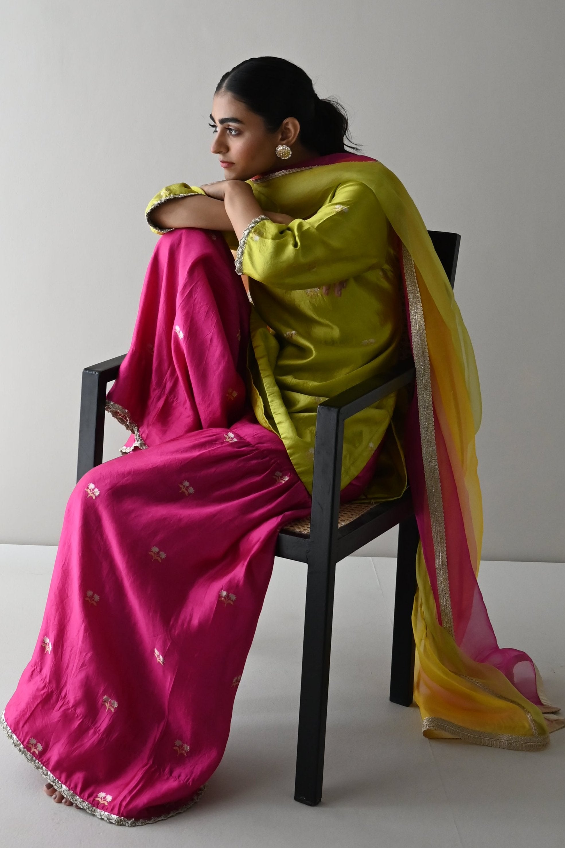 Multicolor Organza Dupatta