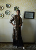 Shally Jacket in Brown Gujrat Brocade
