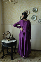 Princess Maxi Dress in Purple Silk