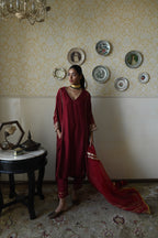 Anaar Dupatta in Red Organza