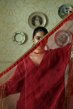 Anaar Dupatta in Red Organza