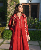 Boho Banjarra Dress in Red Silk