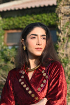 Sally Jacket in Red Velvet