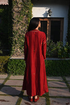 Boho Banjarra Dress in Red Silk