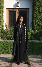 Boho Banjarra Dress in Black Silk