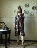 RajBaari kaftan in Brown Tannu jaal with Chai Dhoti Dhoti