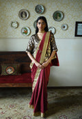Ashoka Saree in Red Silk