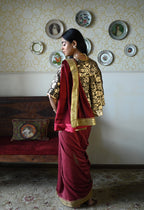 Ashoka Saree in Red Silk