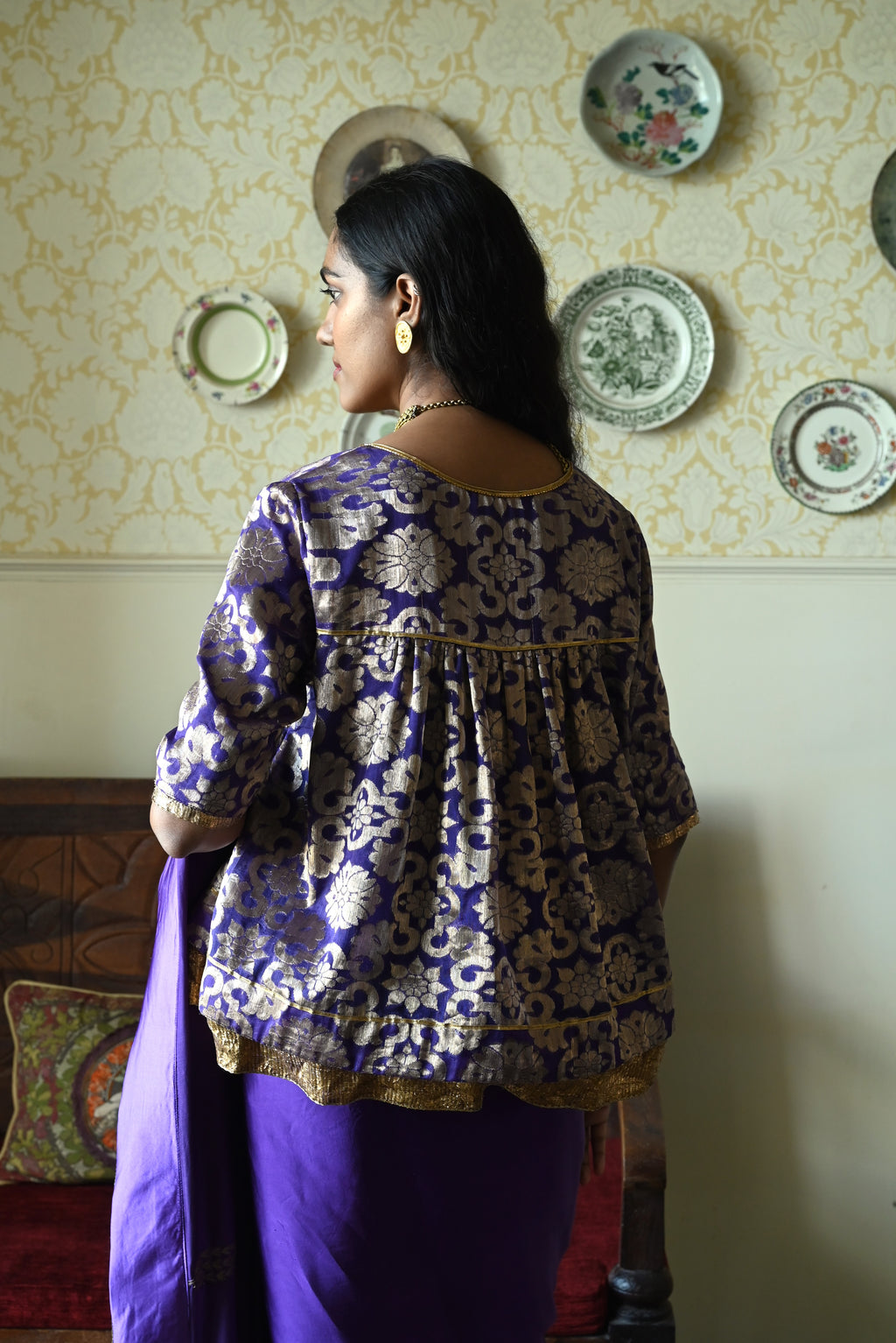 Ashoka Saree in Purple Silk