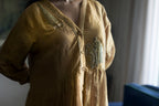 Shama Jacket 2.0 In Antique Gold Handloom Tissue With Gold Silk Pant