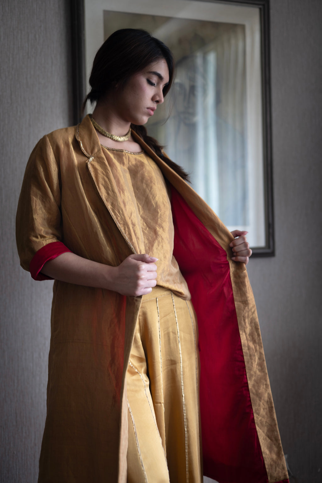 Sally Jacket in Gold Tissue