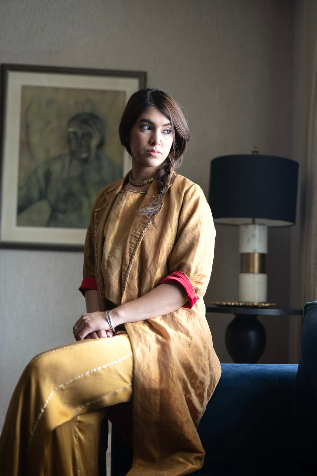 Sally Jacket in Gold Tissue