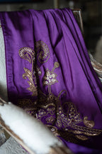 Big Kolka Embroidered Saree in Purple